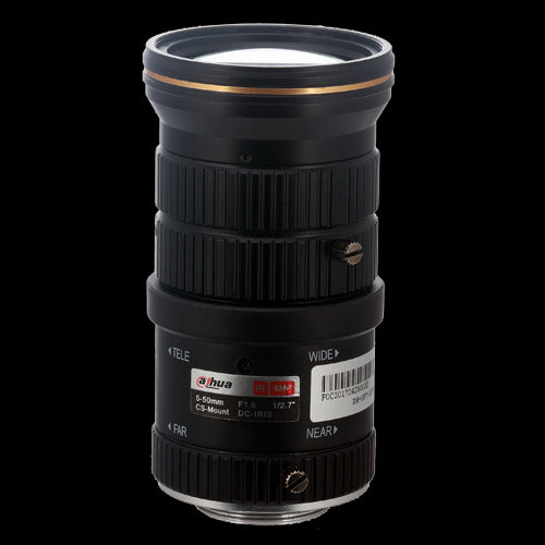 Lente varifocal MP 6 megapixéis 1/2.7" CS AI IR F1.6 5~50mm