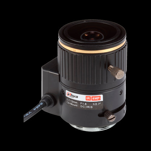 Lente varifocal MP 6MP 1/2.7" CS AI IR F1.6 2.7~12mm
