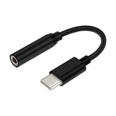 Adaptador USB-C para Áudio, USB-C/conector macho de 3,5 mm/H, Preto, 15 cm USB 3.1 Tipo C