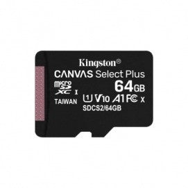 Kingston Canvas Select Plus XC Microsd Card - 64gb Class 10 100mb/s