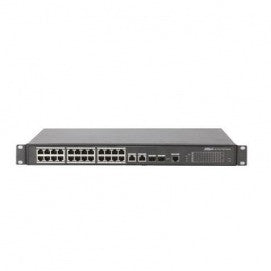 Switch Hi-PoE com 24 portas 10/100 + 2 portas Combo Gigabit/SFP Uplink, 240W, 802.3at, 2 portas de Camada 2 gerenciáveis.