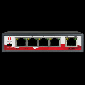 Switch PoE Safire - 4 Puertos + 1 Uplink Rj45 Velocidad 10/100 Mbps Potencia 30 W por Puerto Máxima Total 65 Norma Ieee802.3at