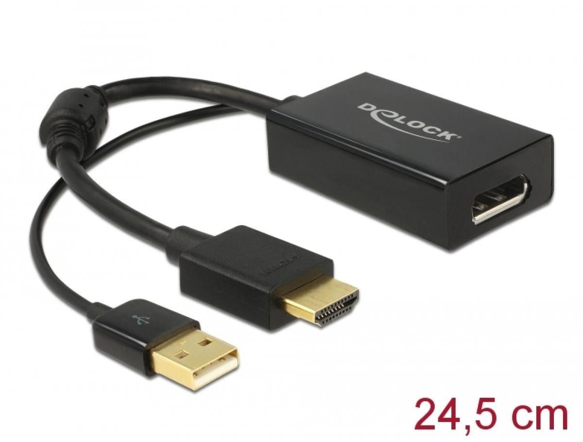 Adaptador ativo HDMI macho para DisplayPort 1.2 fêmea para monitores DisplayPort