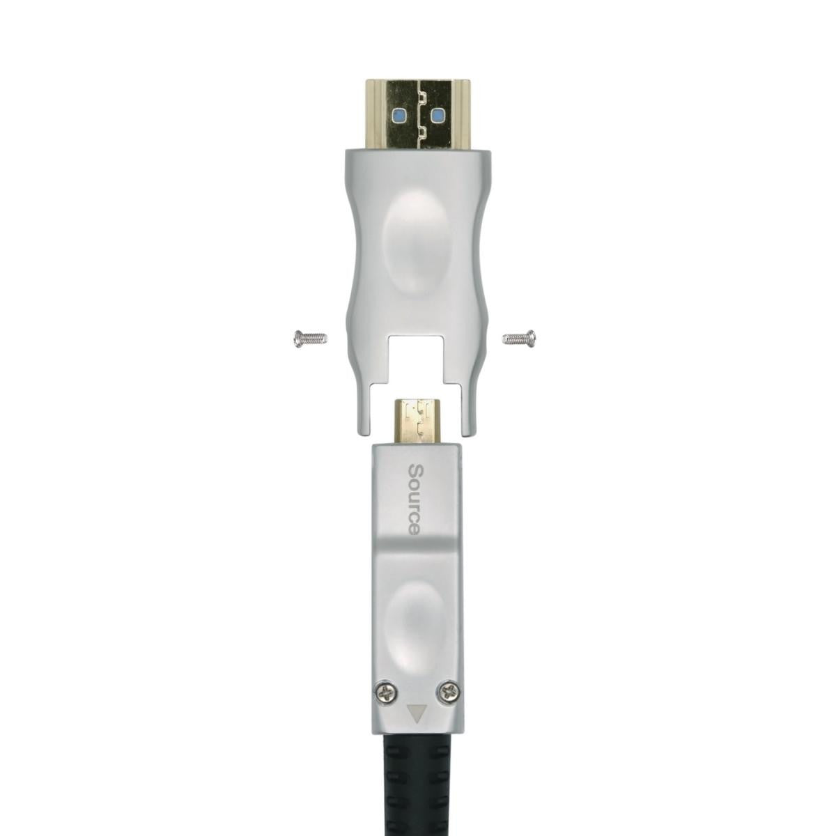 Premium Detachable HDMI V2.0 AOC Cable High Speed / HEC 4K@60Hz 4:4:4 18Gbps Black 30 Meters