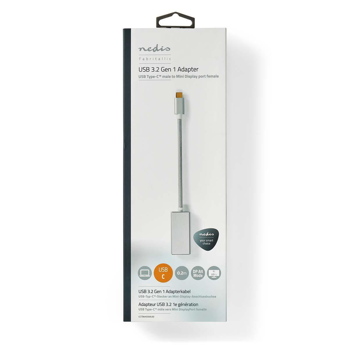 USB 3.2 Gen 1 | USB-C™ Macho | Mini DisplayPort Hembra | 0.20 m