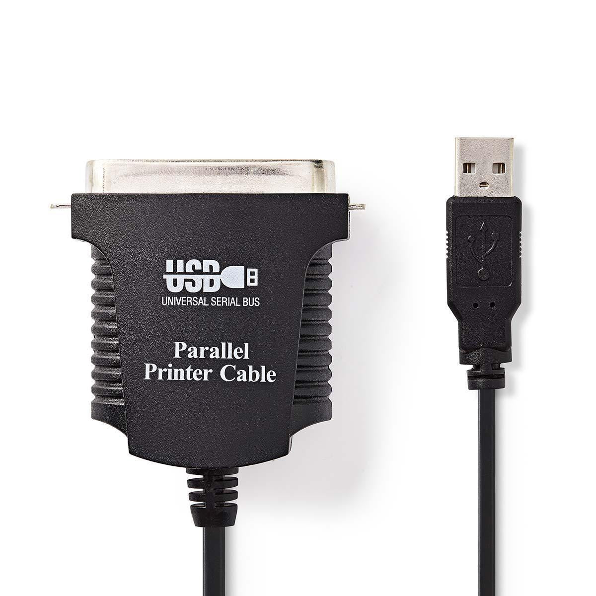 USB-A male - Centronics 36 pin male cable 2 meters