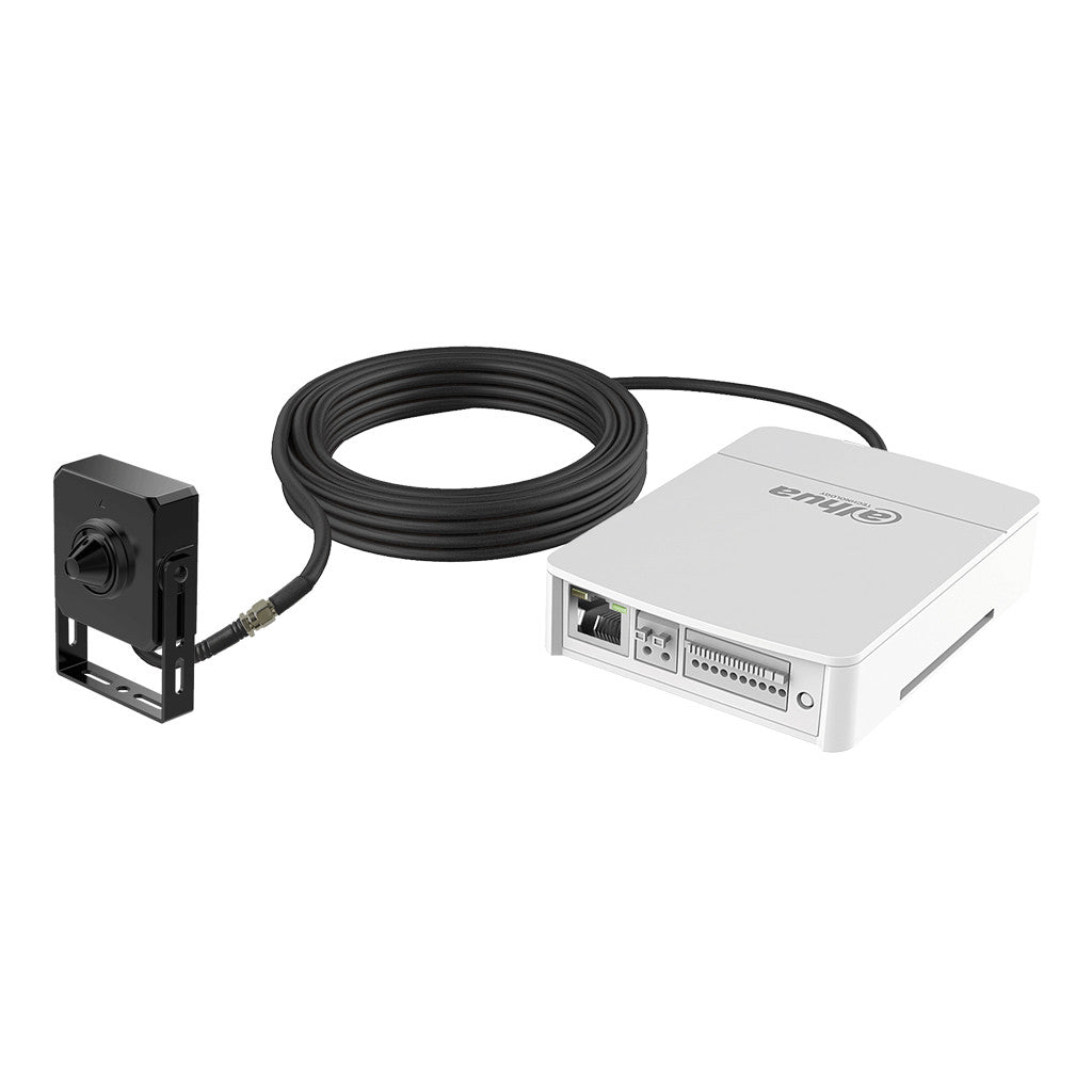 Mini câmara IP H265 com orifício para pinos, 2M DN WDR, 2,8mm IVS, entrada/saída de áudio + unidade principal AI.