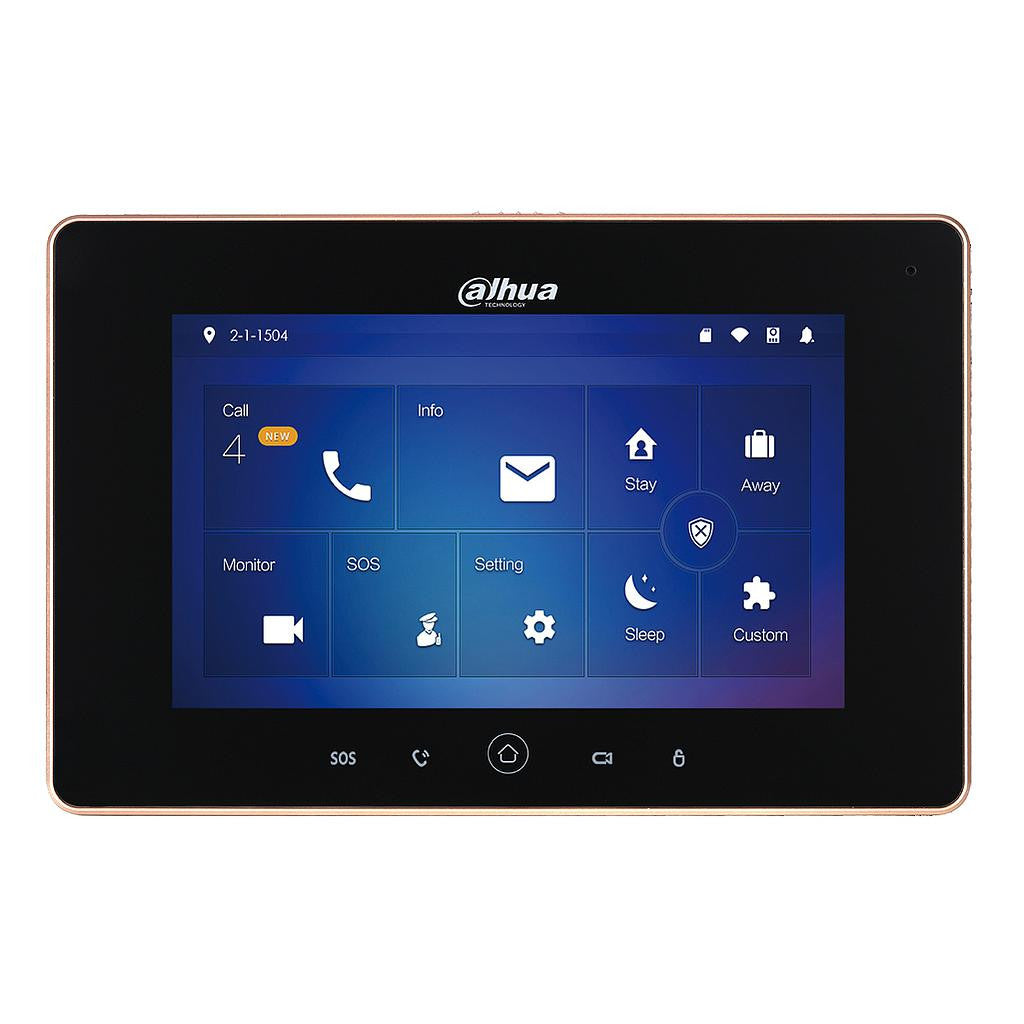 Monitor interno de 7 polegadas para vídeo porteiro IP, Wi-Fi, PoE, SD 6E, 1S, alarme, preto.