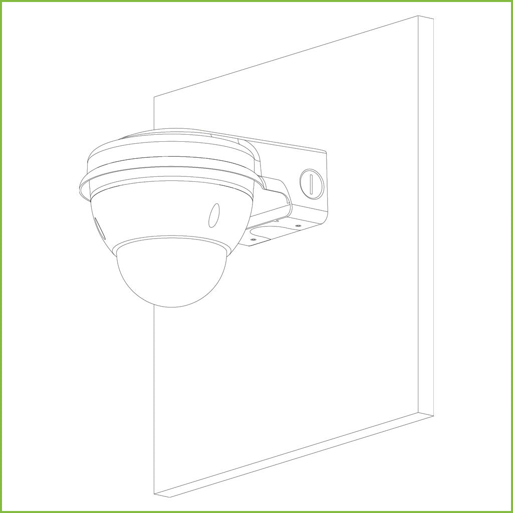 Suporte de parede para domos HDBWxxExx e HDBWxxHxx