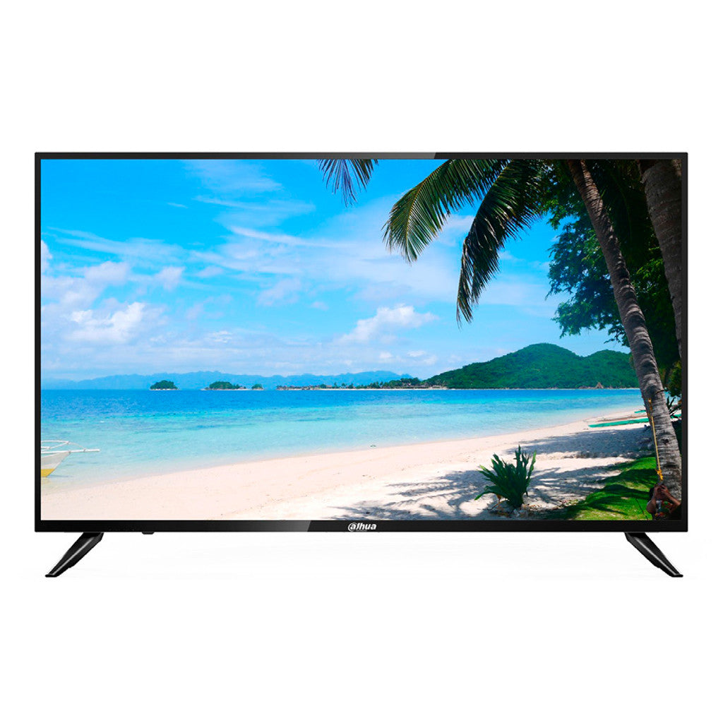 Monitor Dahua de 43" para segurança 24 horas por dia, 7 dias por semana, com ligações VGA/HDMI/USB, formato 16:9 e resolução 1080P.
