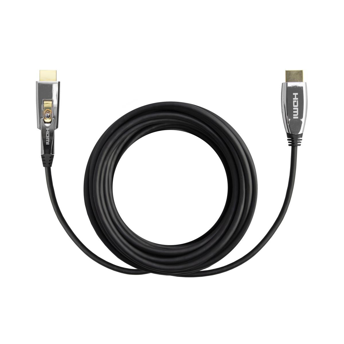 HDMI 2.0 4k cable with fiber conductor and a detachable connector - Various sizes