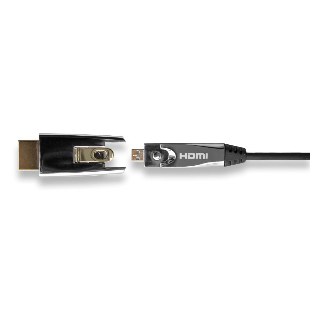 HDMI 2.0 4k cable with fiber conductor and a detachable connector - Various sizes