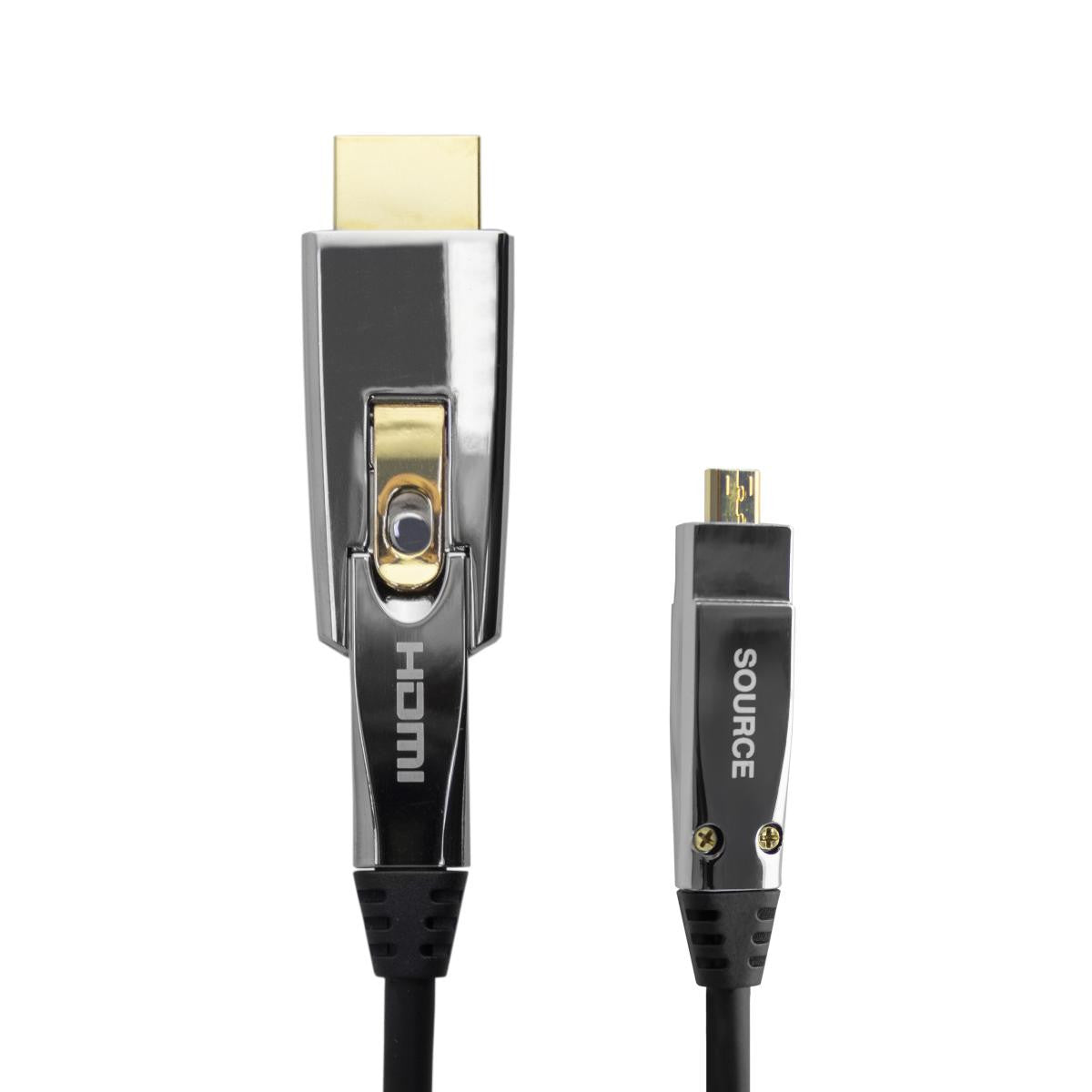 HDMI 2.0 4k cable with fiber conductor and a detachable connector - Various sizes