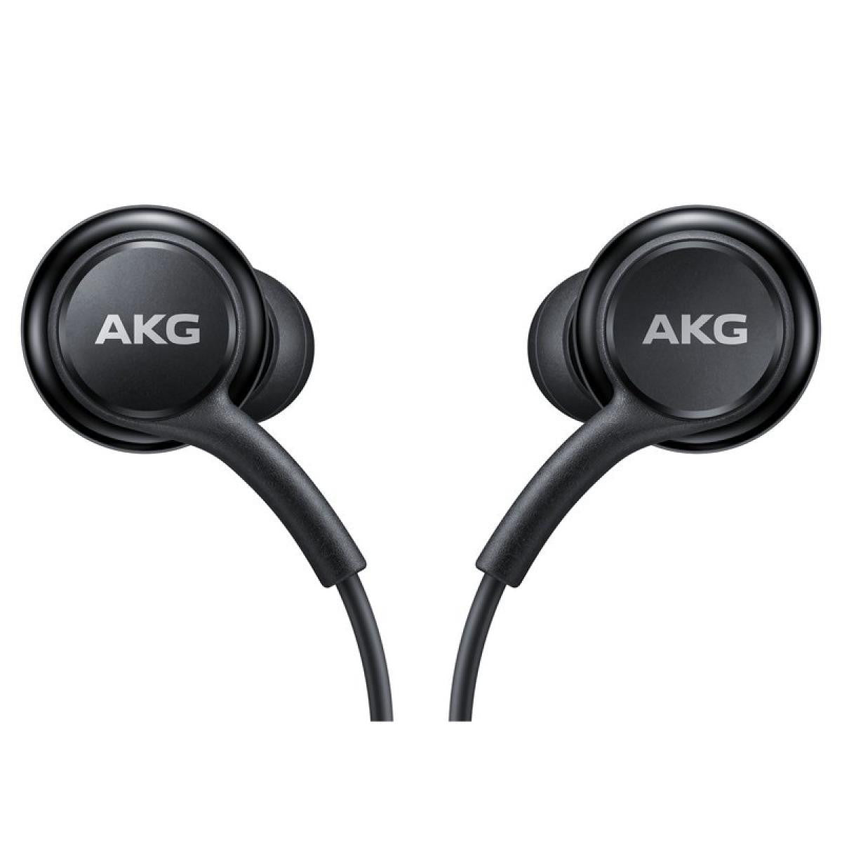 Auriculares intra-auriculares AKG USB-C na cor preta.