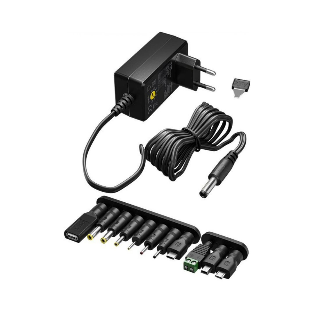 Fuente de alimentación universal 3 V - 12 V, máx. 12 W