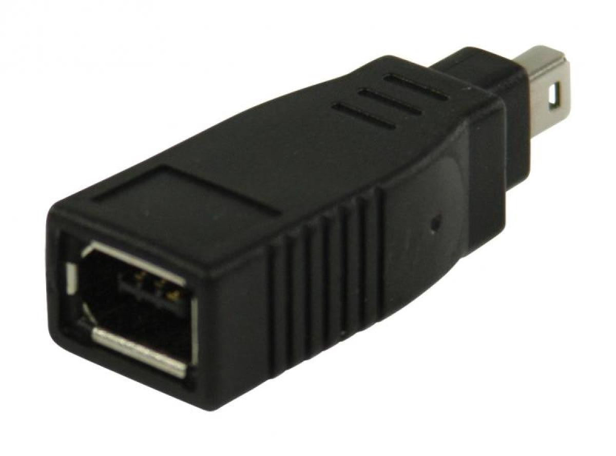 FireWire adapter from 6-pin female to 4-pin male