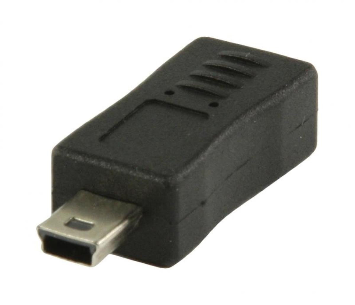 USB 2.0 adapter from micro USB B female to mini USB 5 pin male
