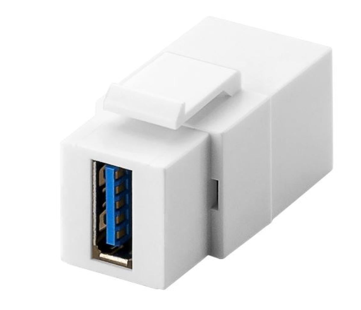 Módulo Keystone USB 3.0, fêmea/fêmea tipo A