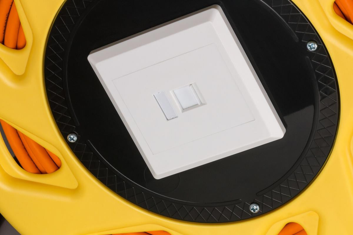 Bobine de cabo de rede móvel RJ45 Cat7A de 50 metros