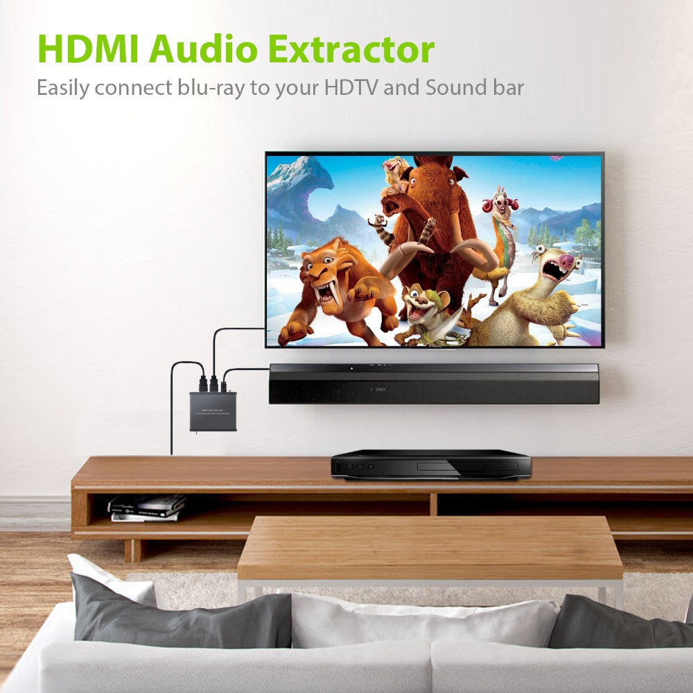 Extrator de áudio digital HDMI 5.1 canais