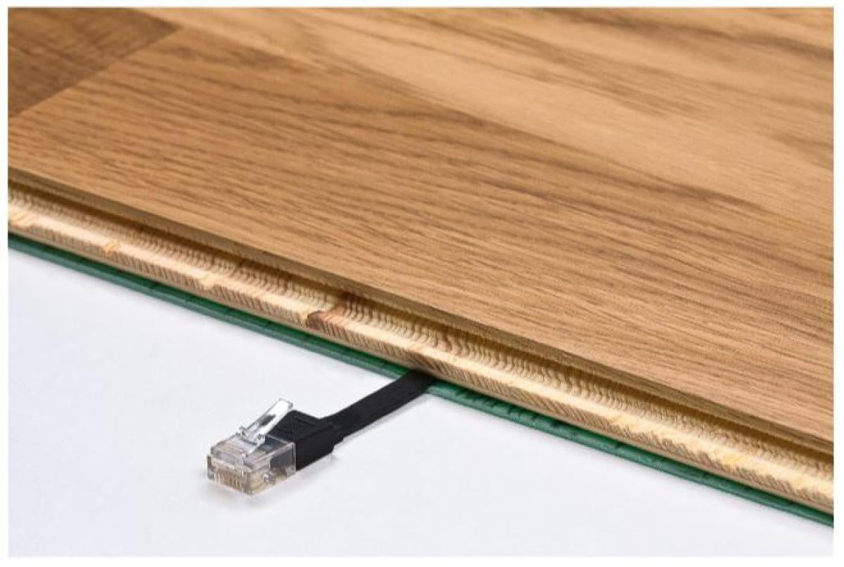 2m flat Cat 6 UTP cable, black