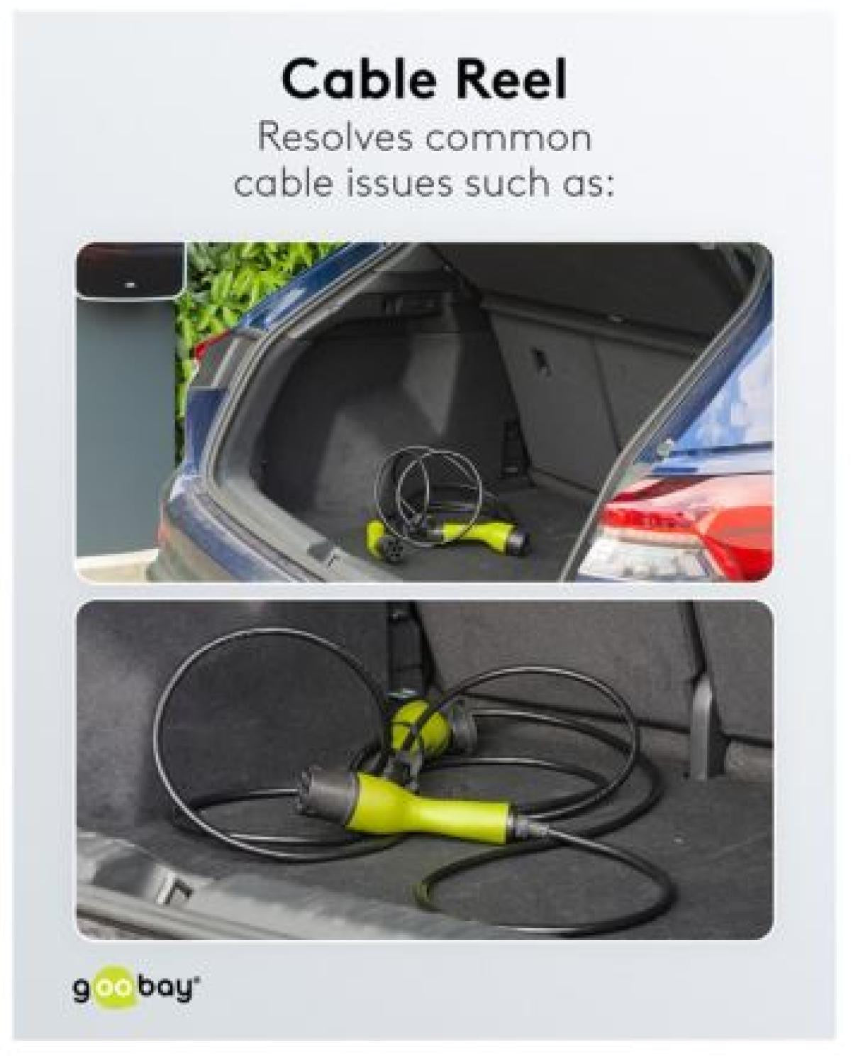 Type 2 electric car charging cable winder