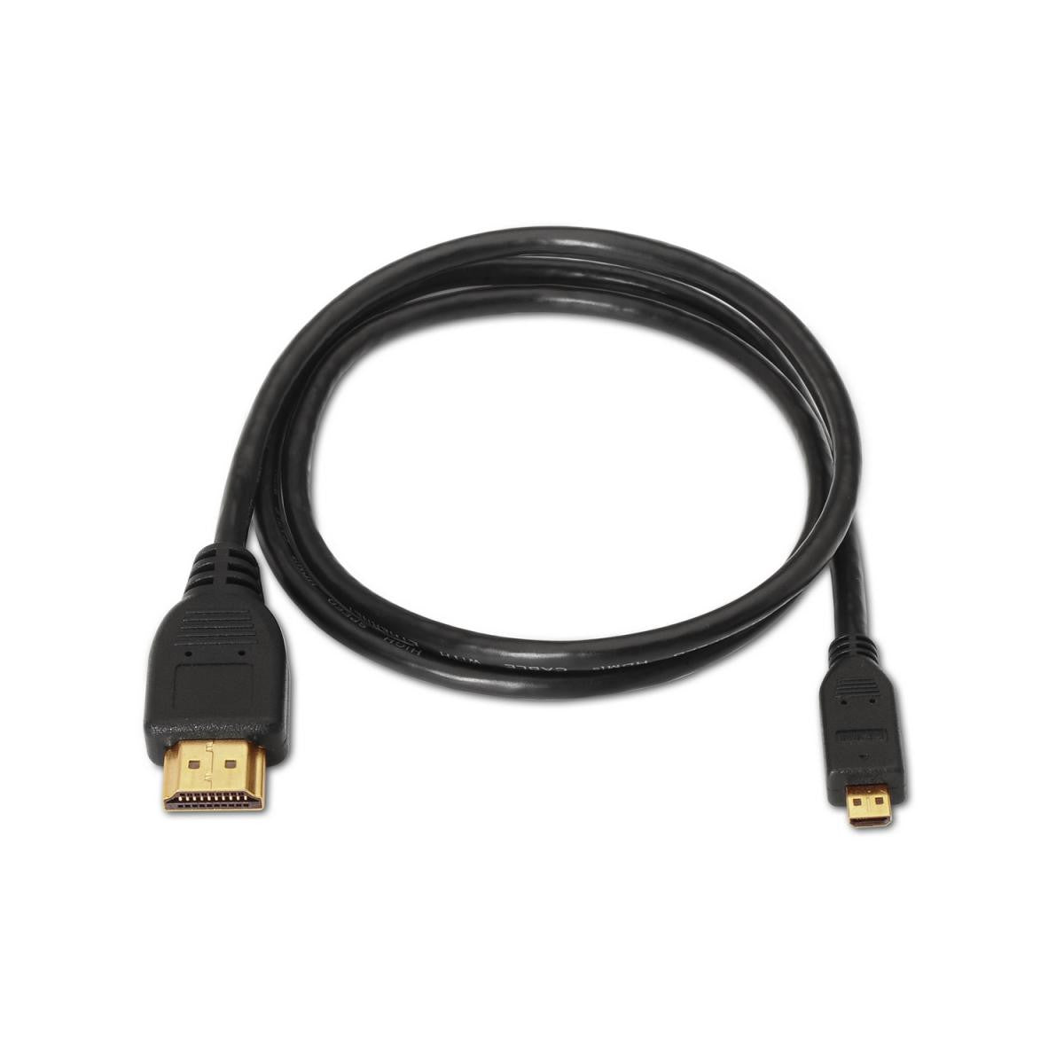 Micro HDMI to HDMI cable, 0.8m, black.