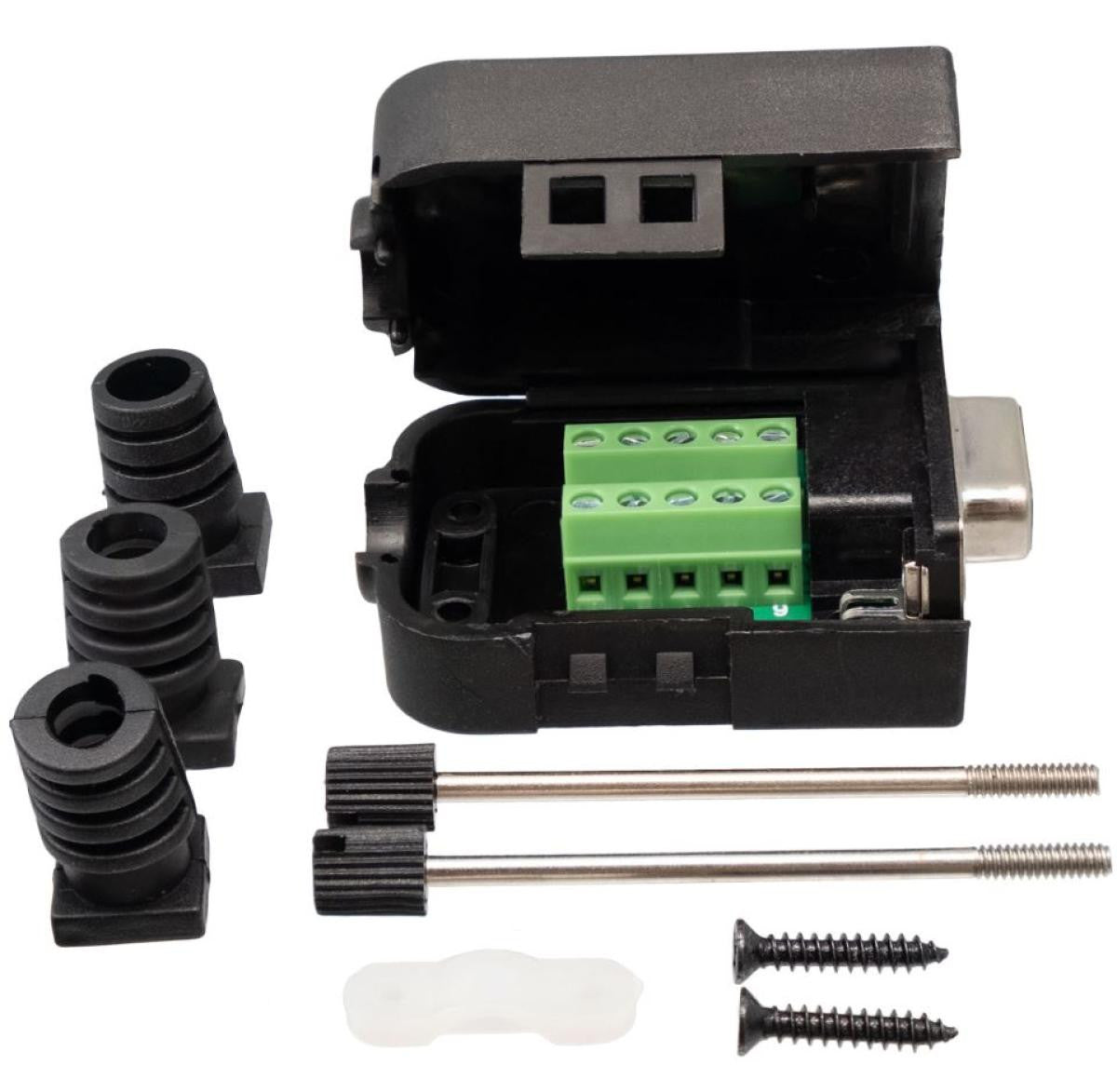 Conector macho DB9 para montagem com parafuso