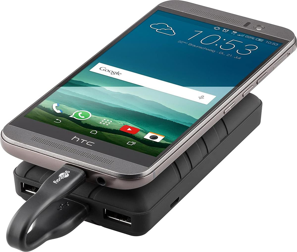 Cabo micro USB 2.0 plano de 0,1 m