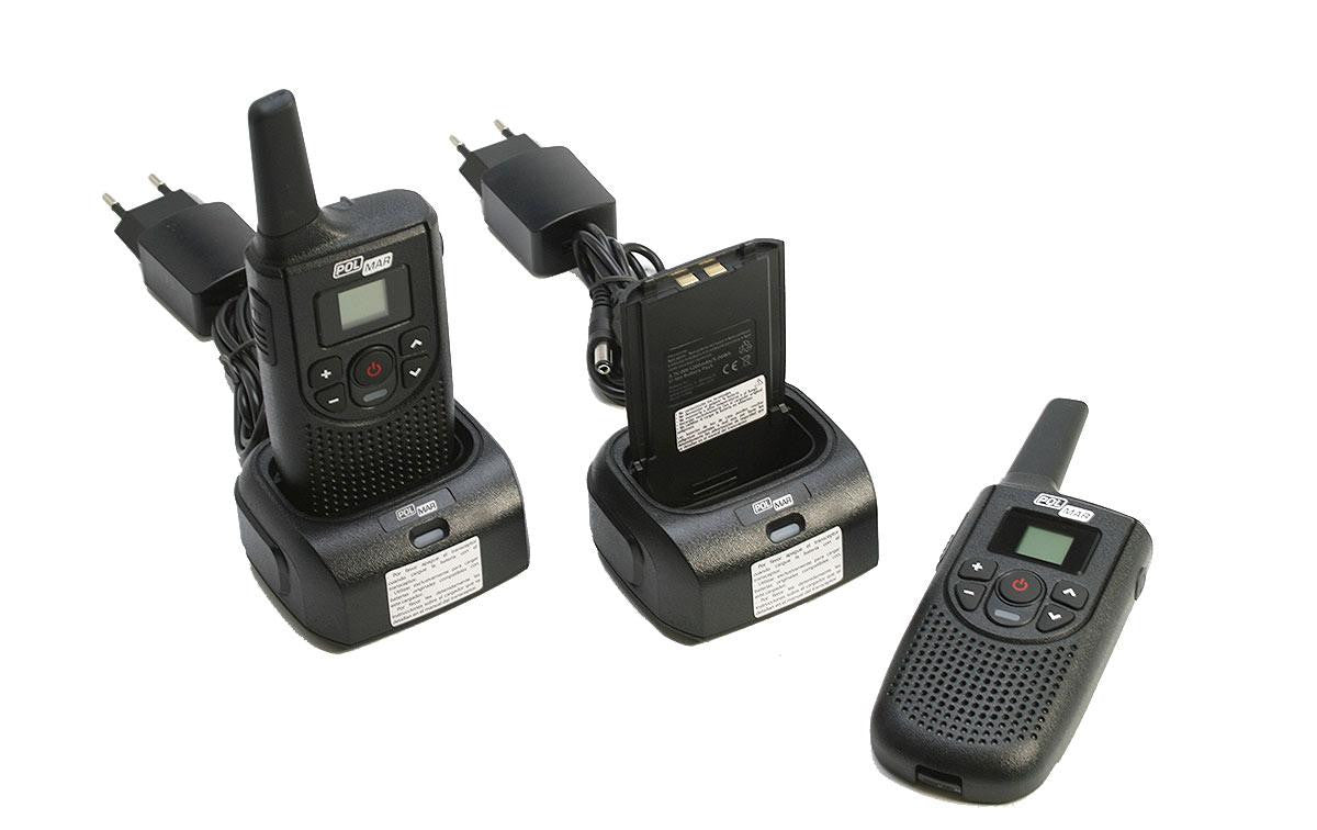 Pack de 2 rádios comunicadores PMR-446 de utilização livre, 16 canais.