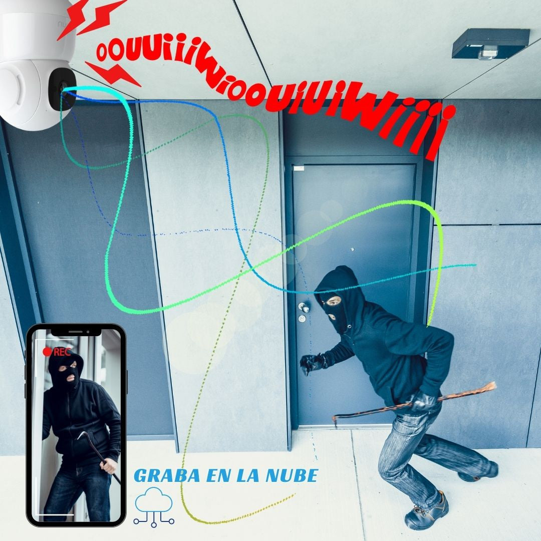 UNIARCH Uho-S1 - WIFI PTZ IP CAMERA 2.1MPX, IR 7MTS, 3.6MM, H.265, INDOOR