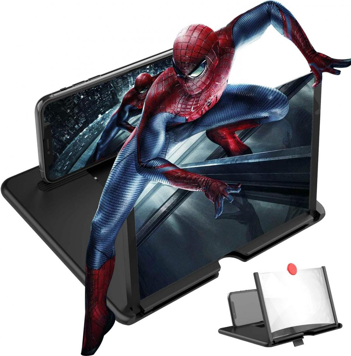 Lupa amplificadora de pantalla de móvil de 10 pulgadas color negro