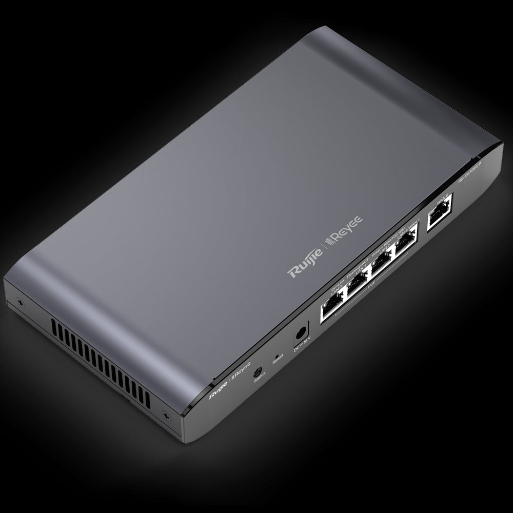 Controlador de router na nuvem Reyee com 5 portas RJ45 10/100/1000 Mbps e 4 portas PoE+ 802.3af/at / Potência máxima de 54 W