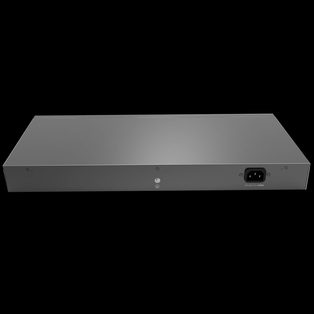 Switch PoE de secretária Reyee com caixa metálica, 16 portas RJ45 10/100 Mbps + 2 uplinks Gigabit