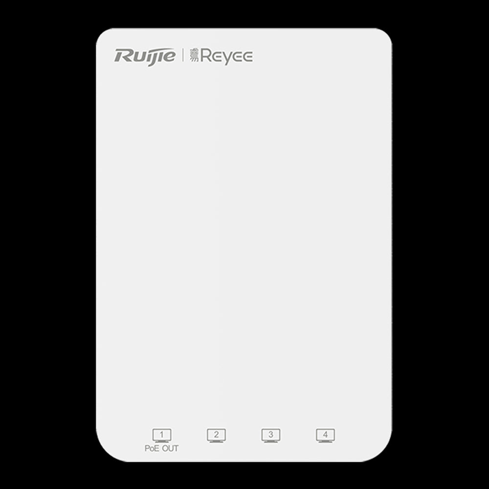 Ponto de acesso Wi-Fi 5 omnidirecional Reyee com 4 portas gigabit e velocidades até 1267 Mbps.