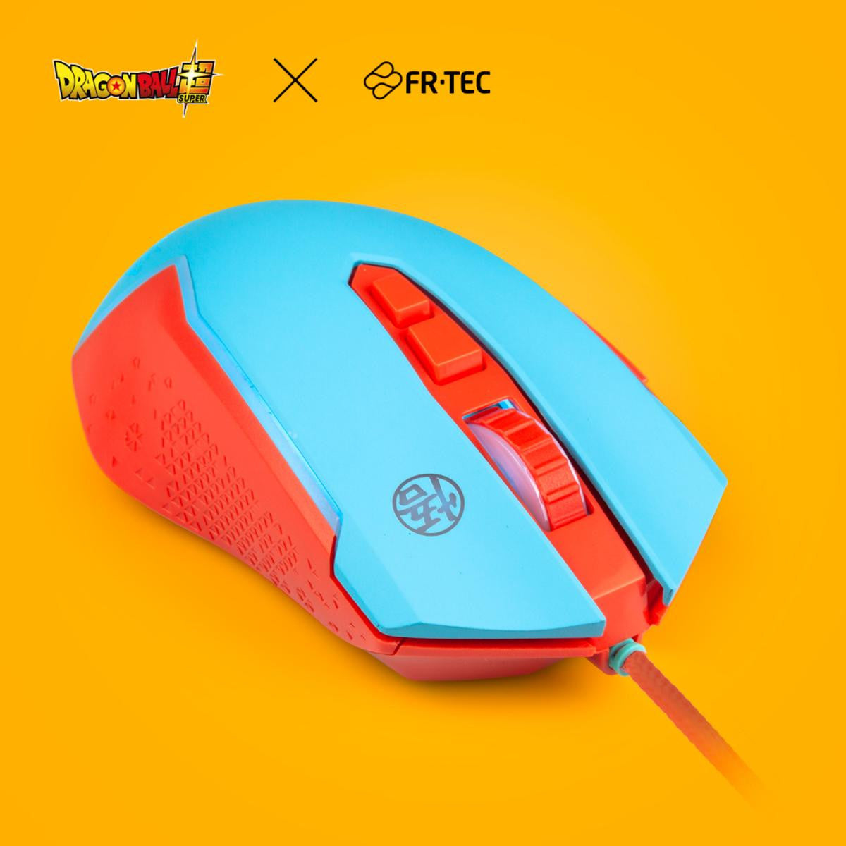 Rato para jogos FR-TEC Goku Super Saiyan Azul com iluminação LED RGB.