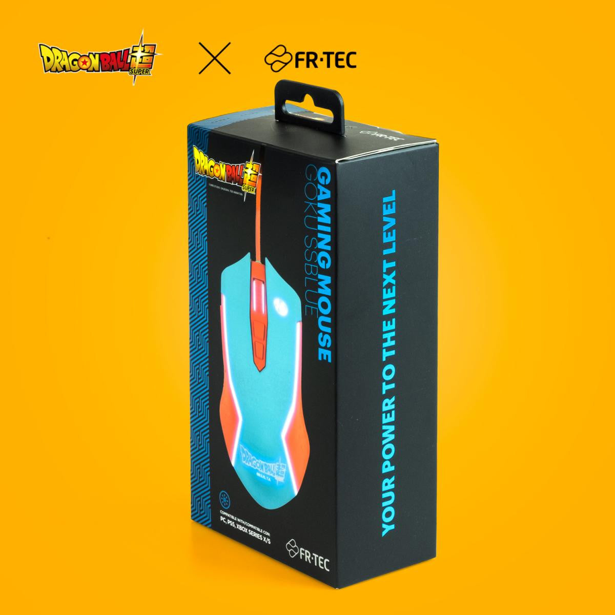 Rato para jogos FR-TEC Goku Super Saiyan Azul com iluminação LED RGB.