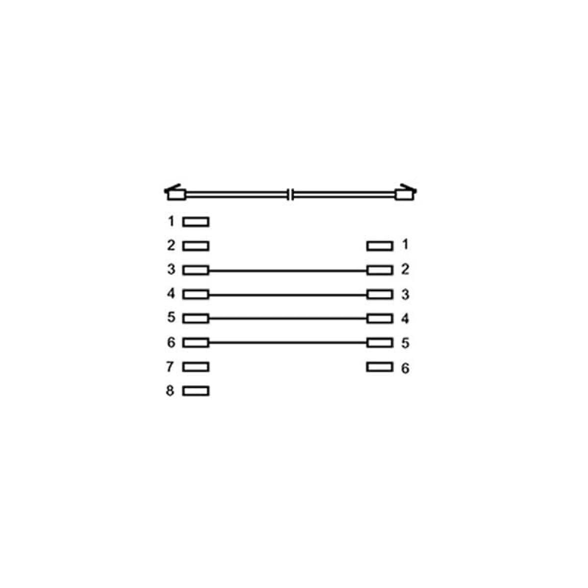 Modular telephone cable Male RJ45 (8P4C) to Male RJ11 (6P4C) 15 m