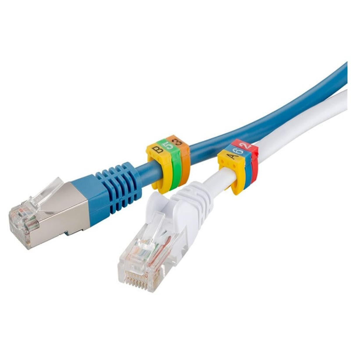 100 Cable Marking Clips Digits 0–9 for Cable Diameters 5.6 - 7.4 mm