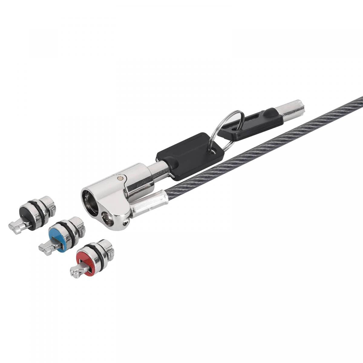 Cabo de segurança com fecho universal 3 em 1, com 1,8 m de comprimento.