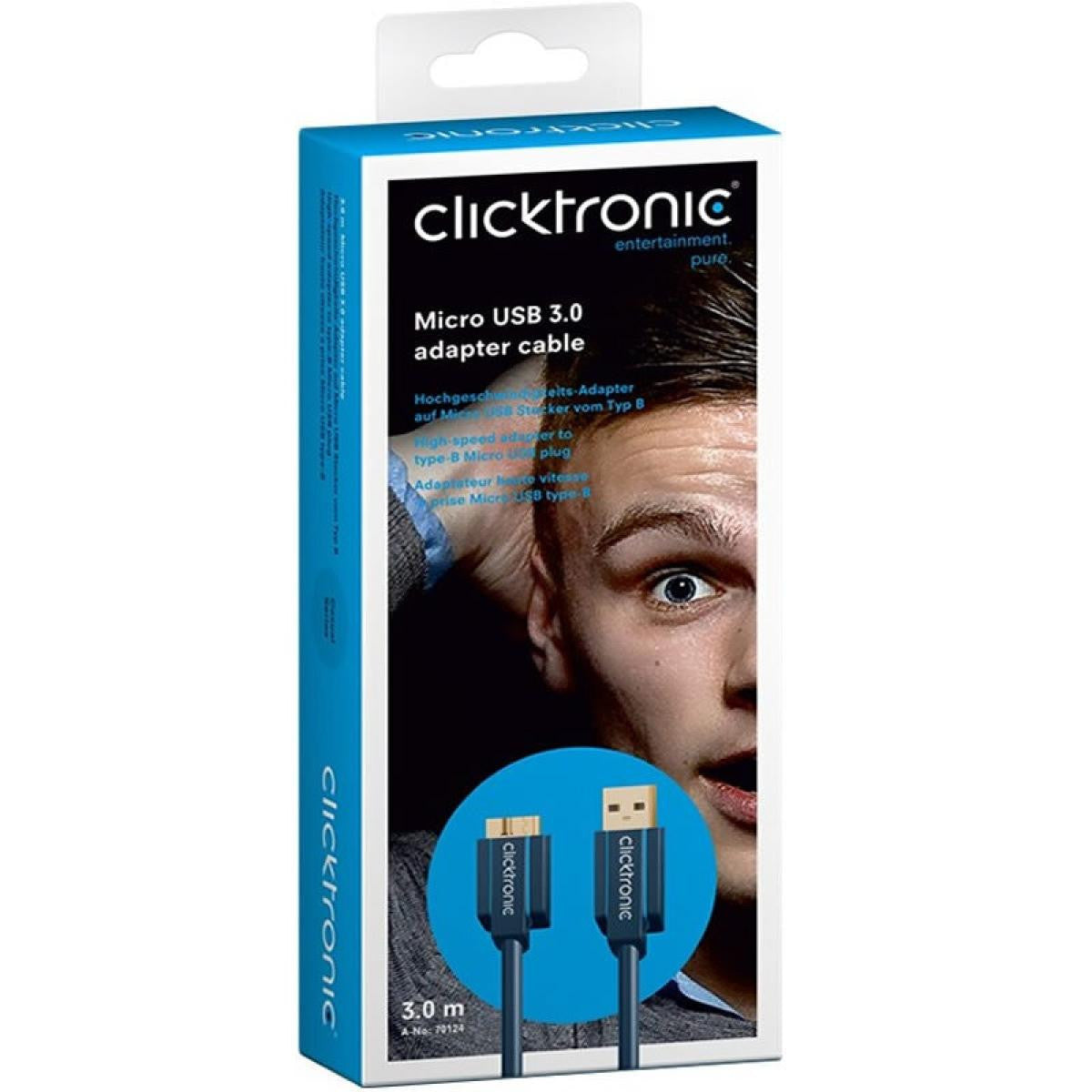 Micro USB 3.0 cable with 5Gbit/s and 3 meters in length