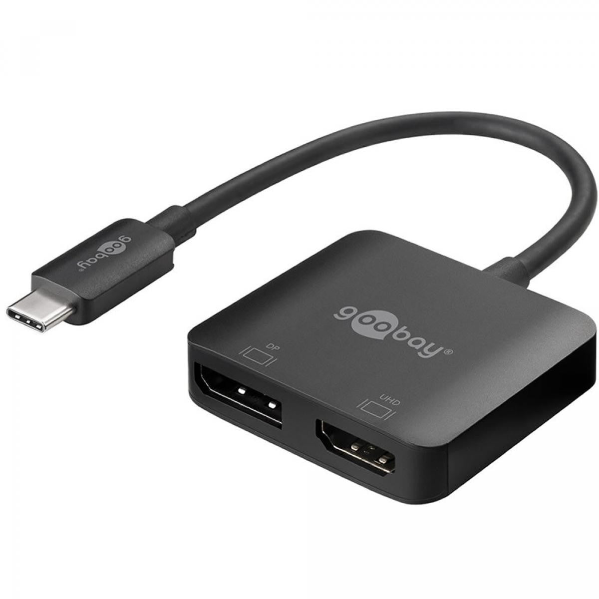 USB-C to DisplayPort and HDMI Adapter 0.12 meters long