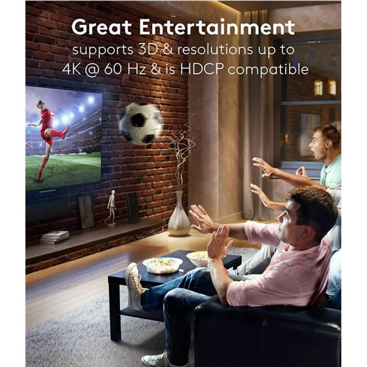 Comutador manual HDMI™ 2 para 1 com resolução 4K a 60 Hz