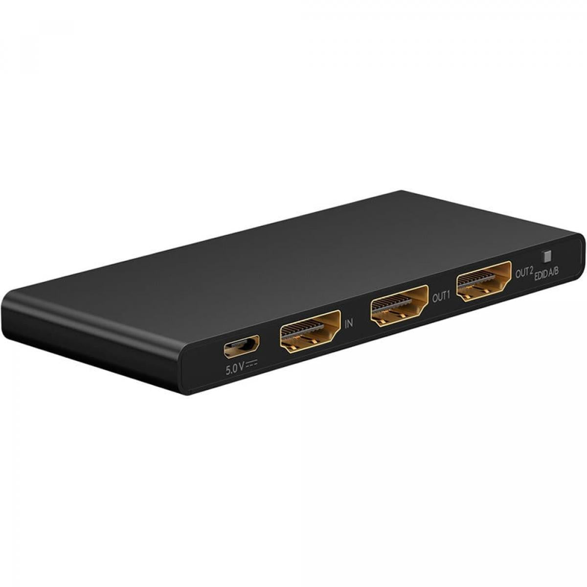 HDMI™ Splitter or Divider 1 to 2 with 4K 60 Hz resolution, black