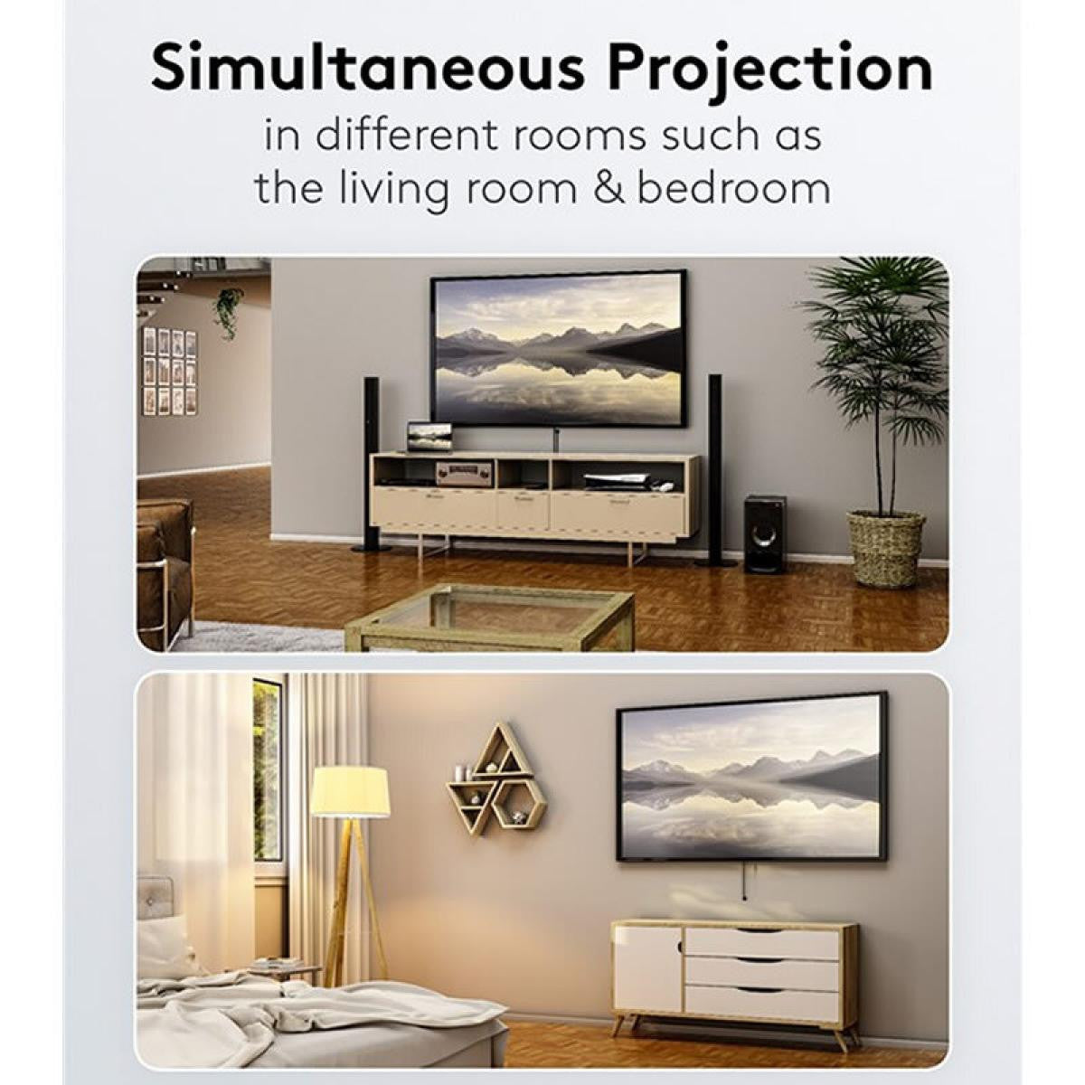 HDMI™ Splitter or Divider 1 to 2 with 4K 60 Hz resolution, black