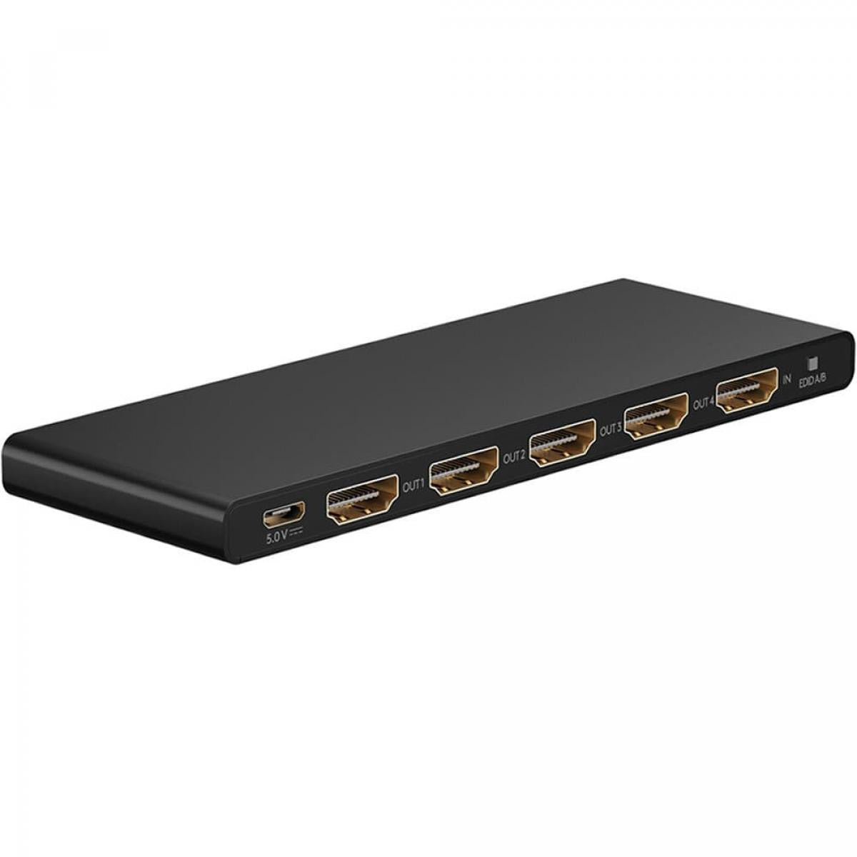 HDMI™ Splitter or Divider 1 to 4 with 4K 60 Hz resolution, black