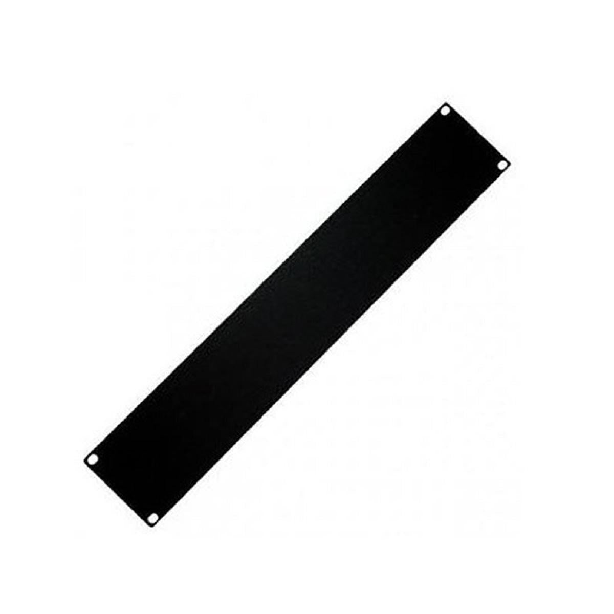 BLIND PANEL for 19" 2U Rack BLACK RAL 9005