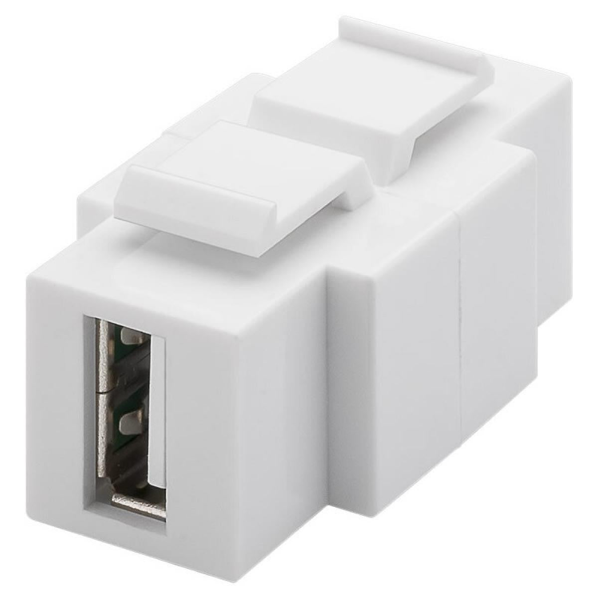 Módulo Keystone USB 2.0, equipado para instalação bidirecional USB A - USB B.