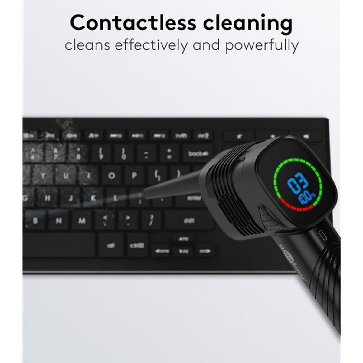 Electric air blower | 3 levels | 5 nozzles | for contactless cleaning of PC accessories and household items