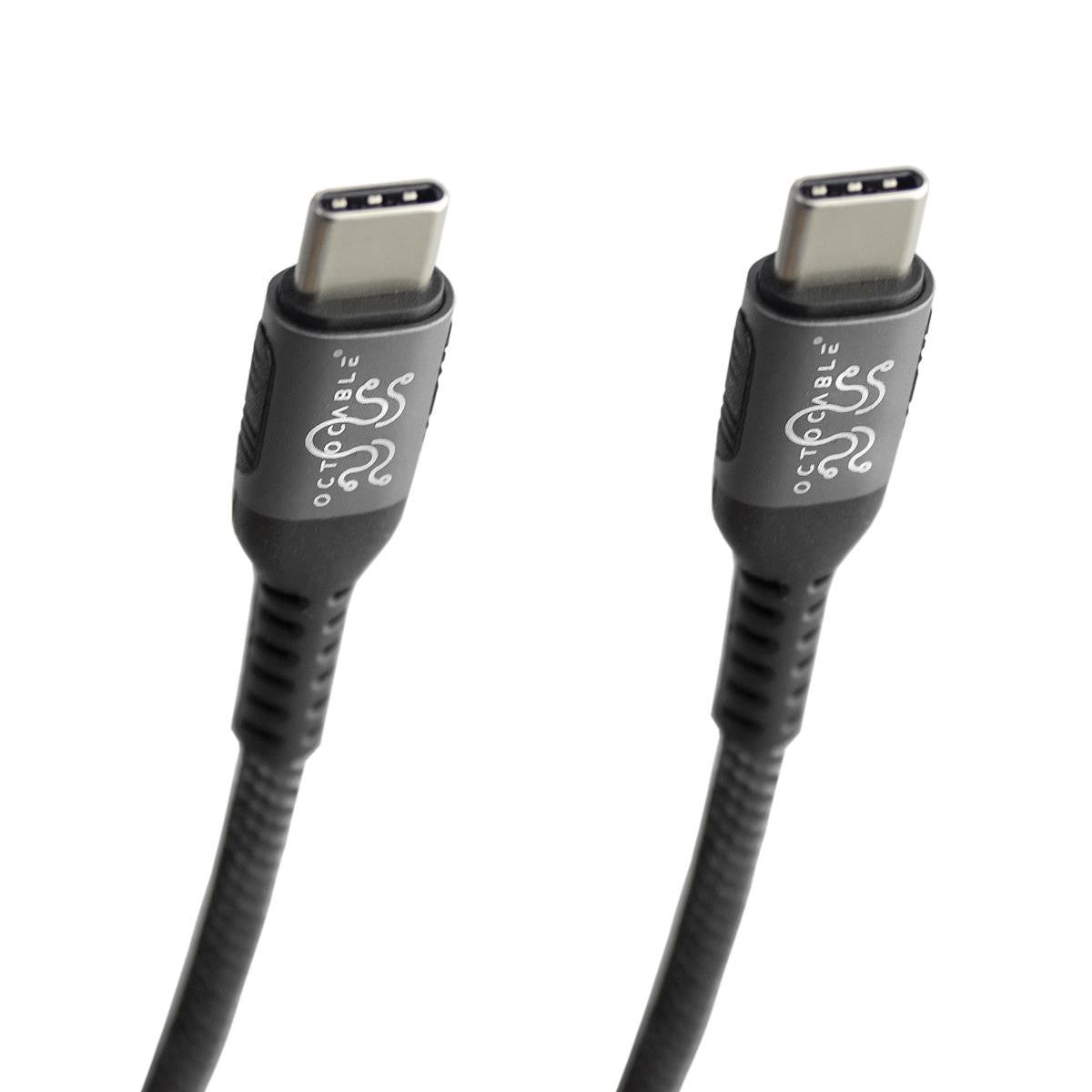 OctoCable - Cabo USB-C Macho/Macho com Revestimento entrançado em Nylon